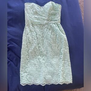 Strapless Sweetheart Lace Dress